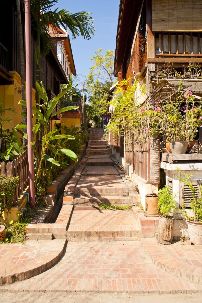 Backstreets in Luang Prabang, Laos, Southeast Asia